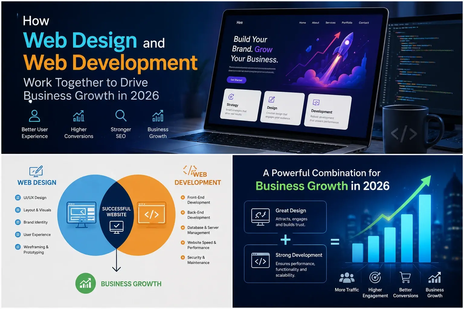 How Web Design and Web Development Work Together to Drive Business Growth in 2026