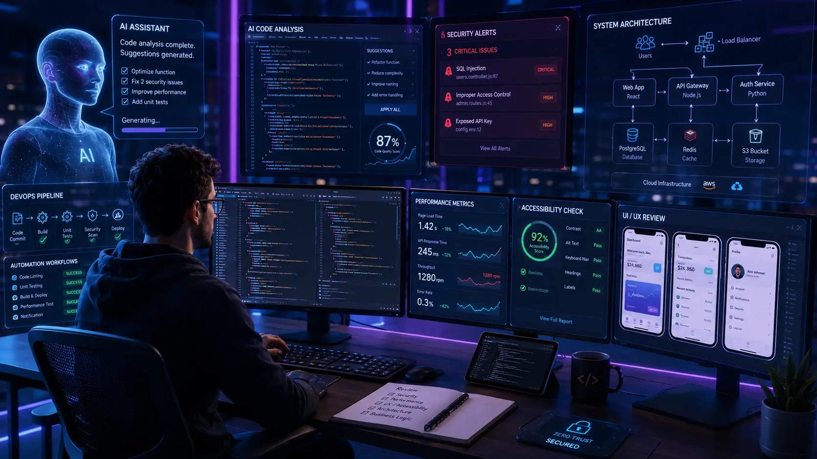 Neon AI Developer Command Center