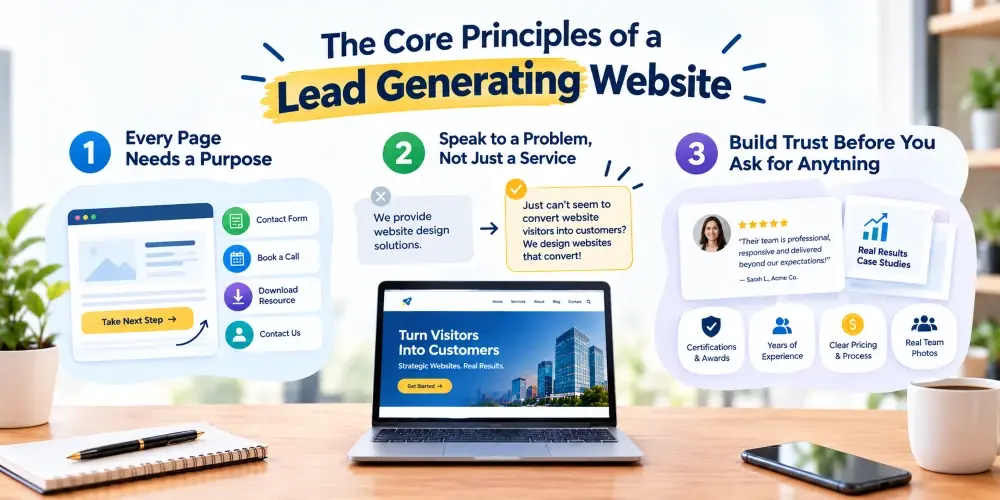core principles of a lead generating website