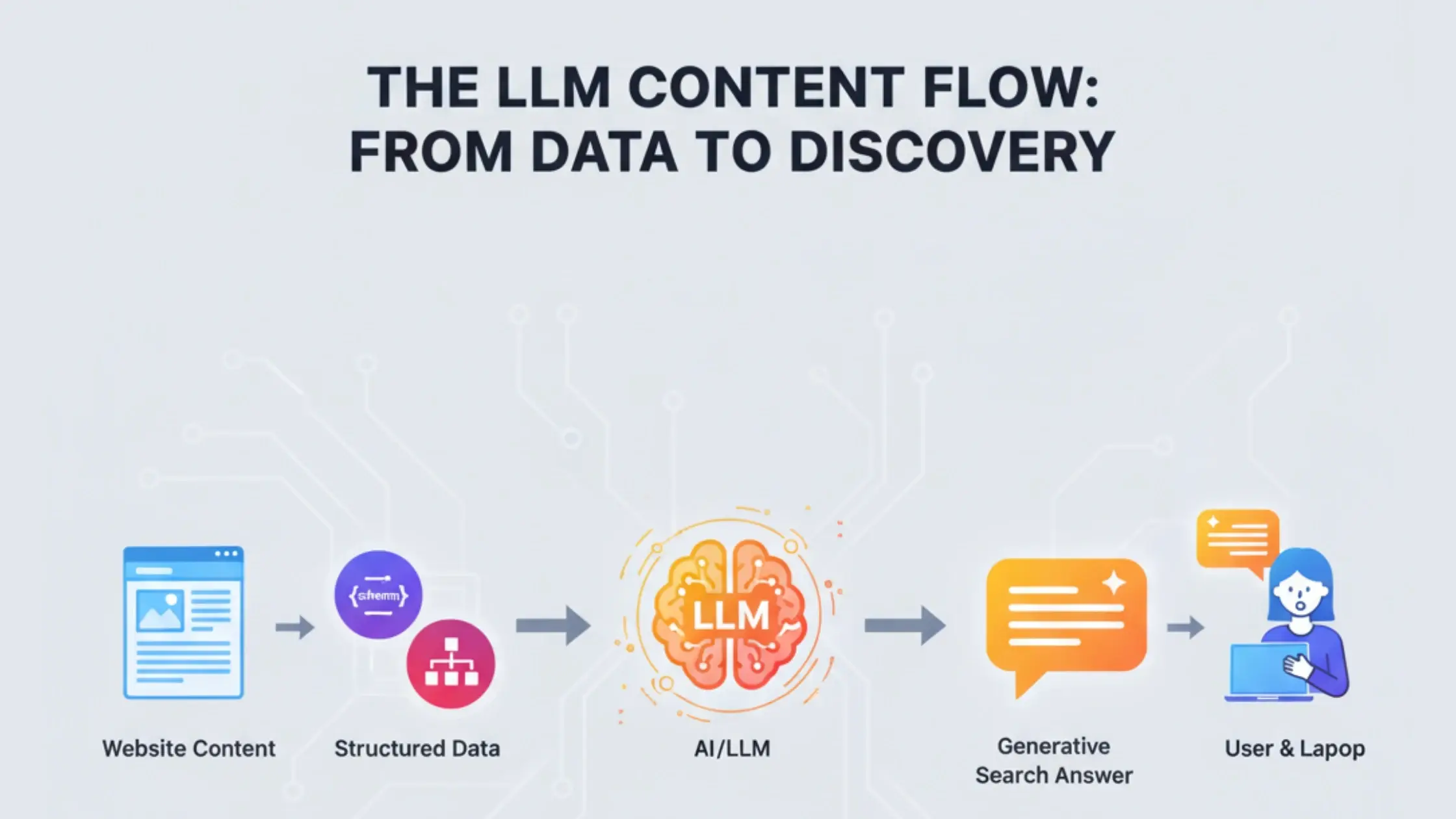 How LLMs Interpret Content Flow Diagram
