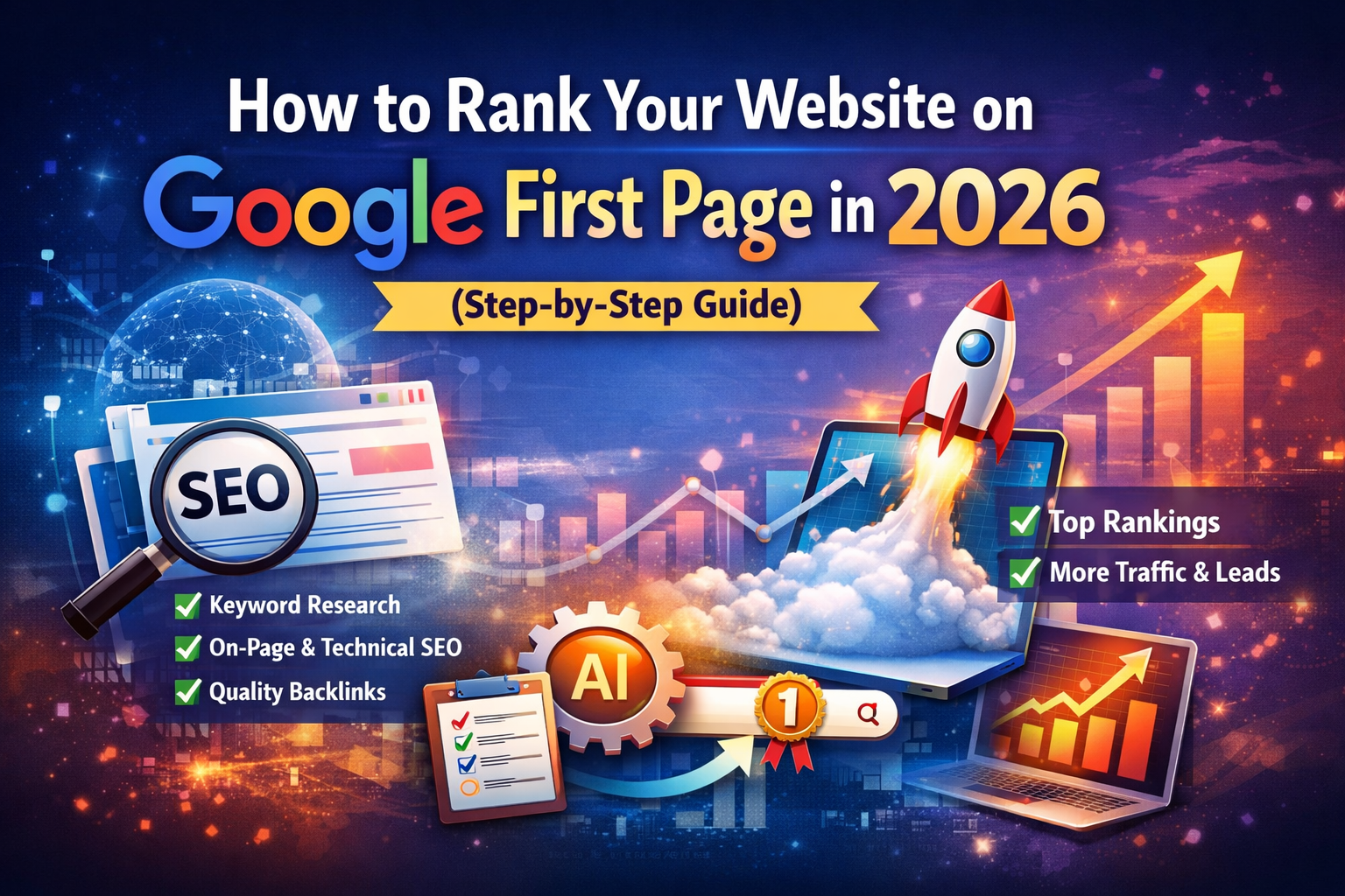 How to Rank Your Website on Google First Page in 2026 – Step-by-Step SEO Guide
