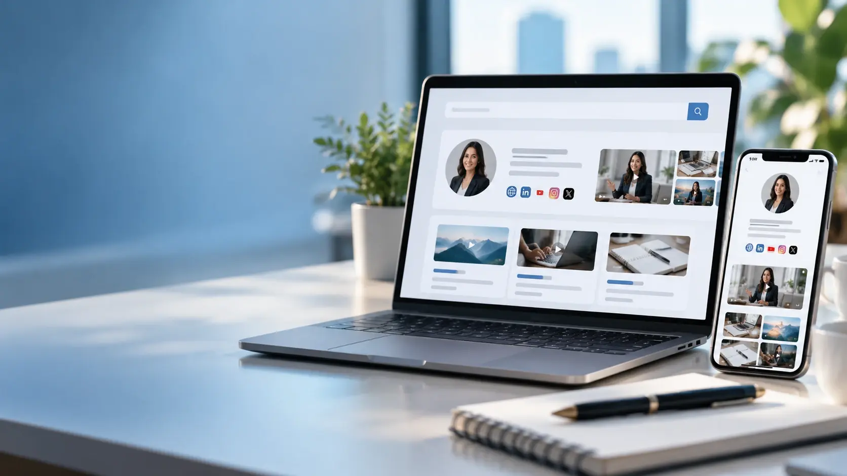 Modern Creator Profile Workspace