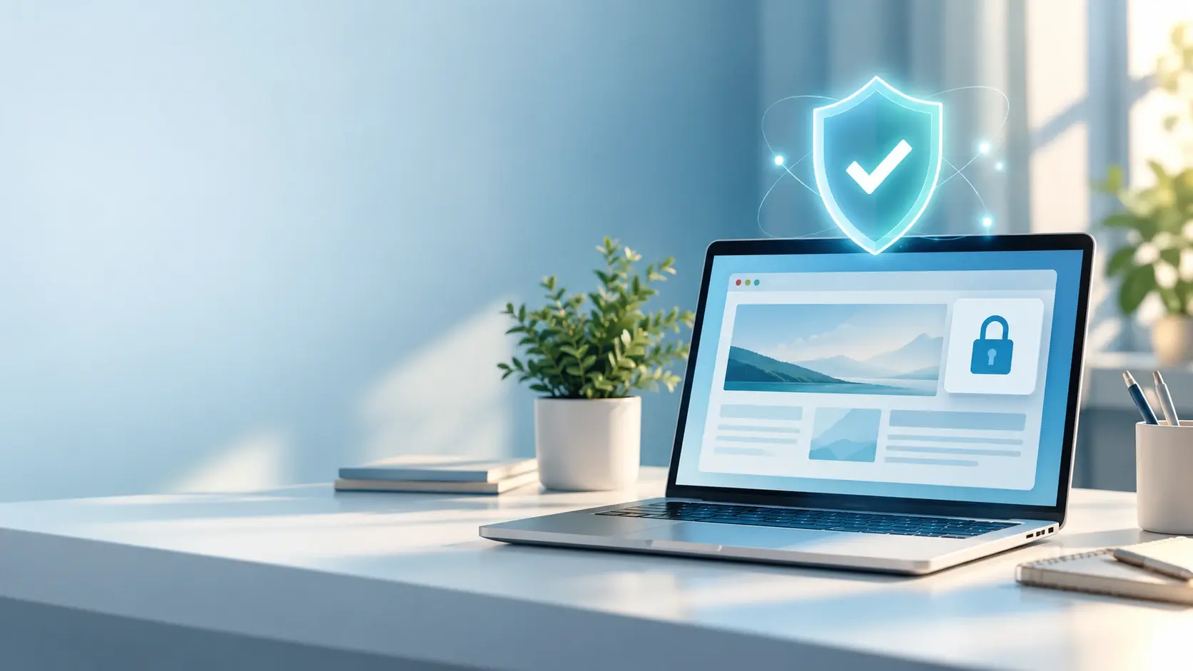 Secure Workspace with Shielded Laptop