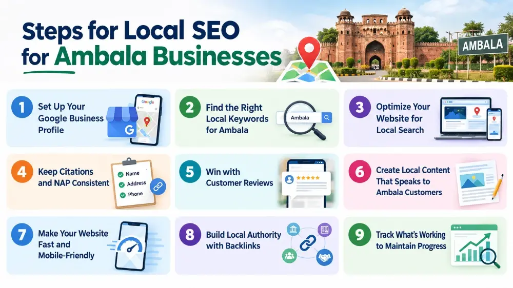 Steps for local SEO for Ambala businesses